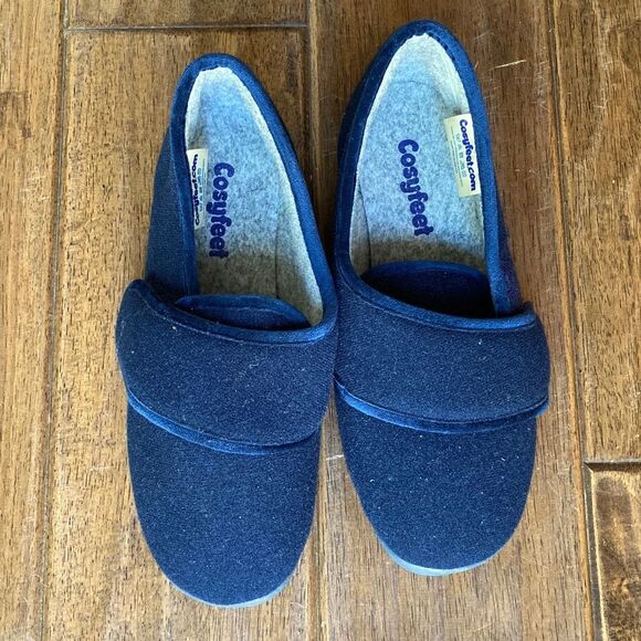 CosyFeet Richie Single Slipper Navy Women's Size 6 Extra Roomy - Picture 4 of 8
